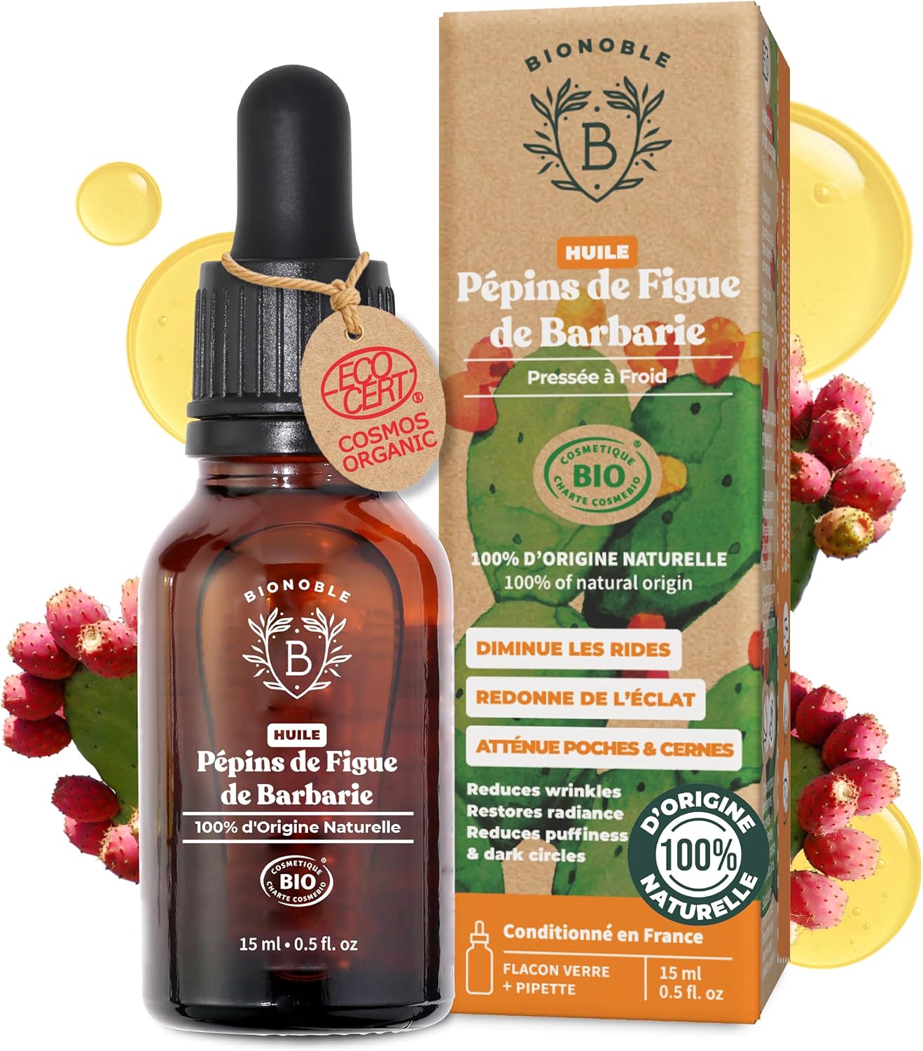 Huile de figue de barbarie bio Bionoble