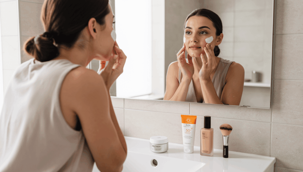 Comment appliquer la crème solaire avec le maquillage