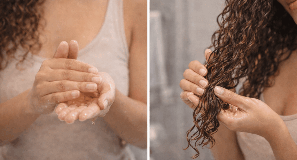 Comment appliquer une huile sur cheveux bouclés
