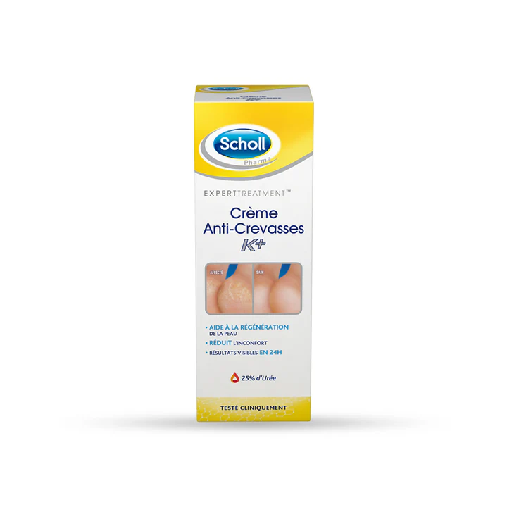 Scholl crème réparatrice crevasses K+ kératine 60ml