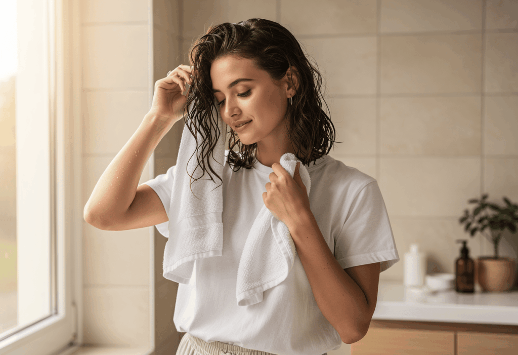 Les gestes quotidiens qui réduisent les frisottis