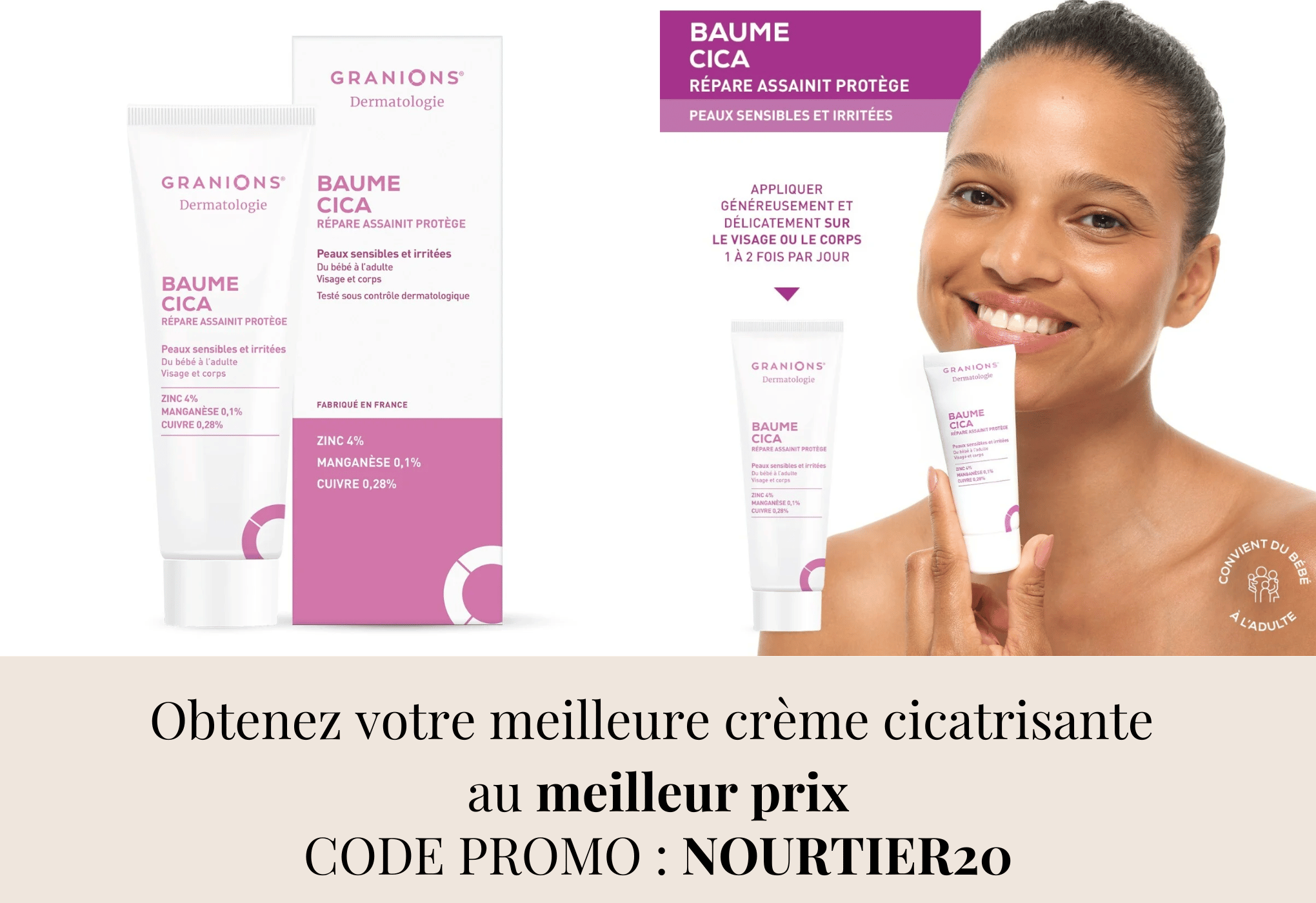 Granions Baume Cicatrisant - coup de cœur crème tatouage