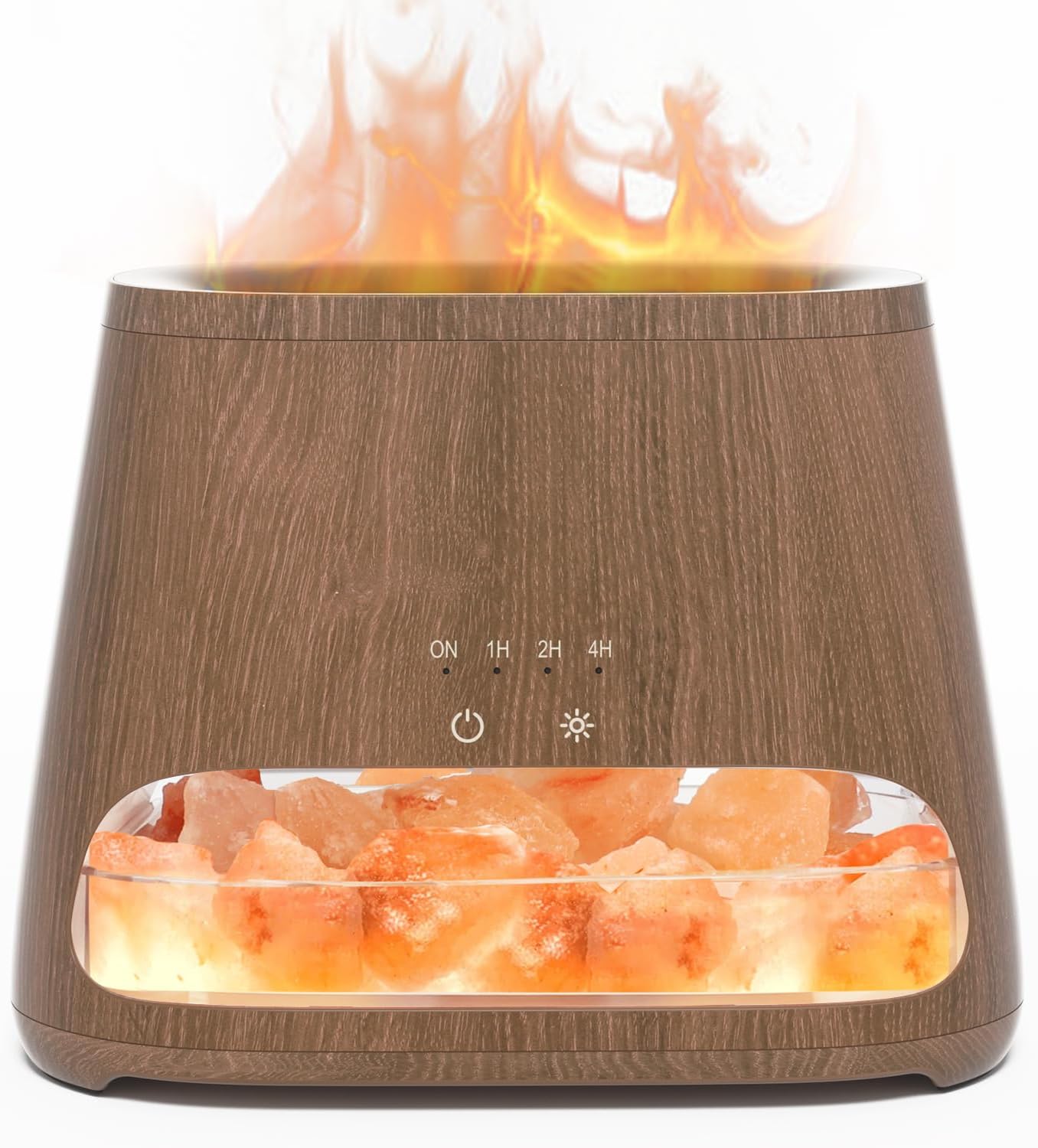 SALKING 2en1 diffuseur huile essentielle lampe cristal sel Himalaya effet flamme