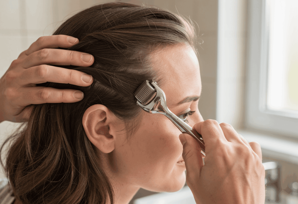 Comment utiliser le derma roller sur le cuir chevelu