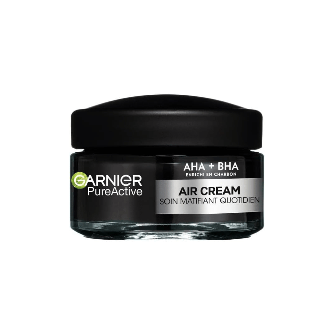 Garnier Pure Active Air Cream soin matifiant AHA BHA charbon