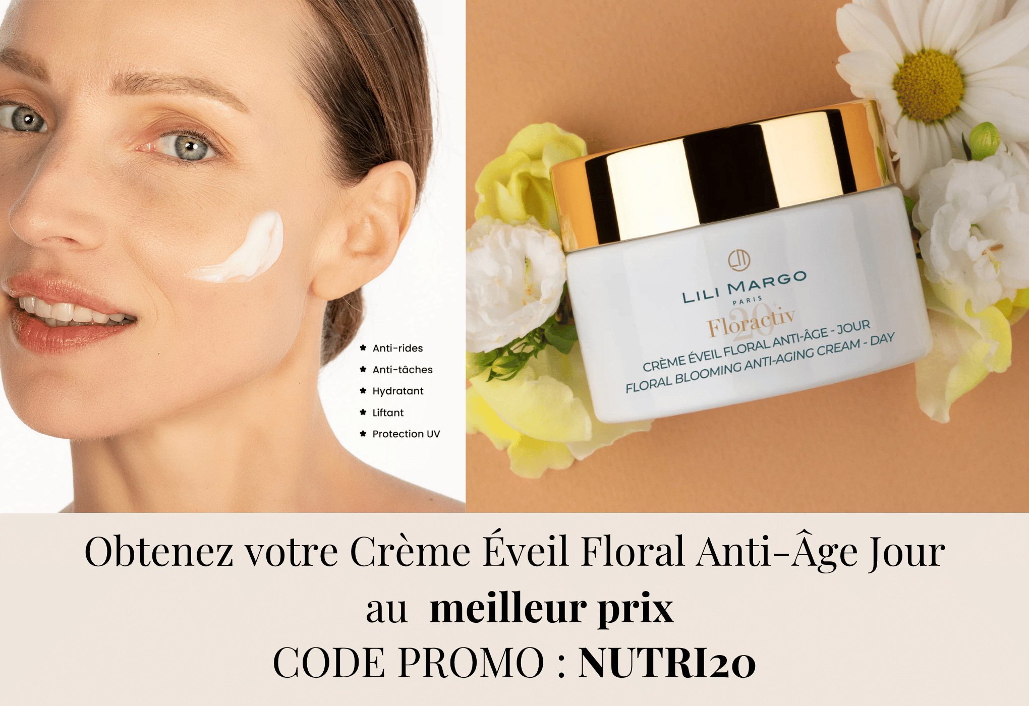 Lilimargo Crème Jour Éveil Floral Anti-Âge - coup de cœur crème anti-rides après 50 ans
