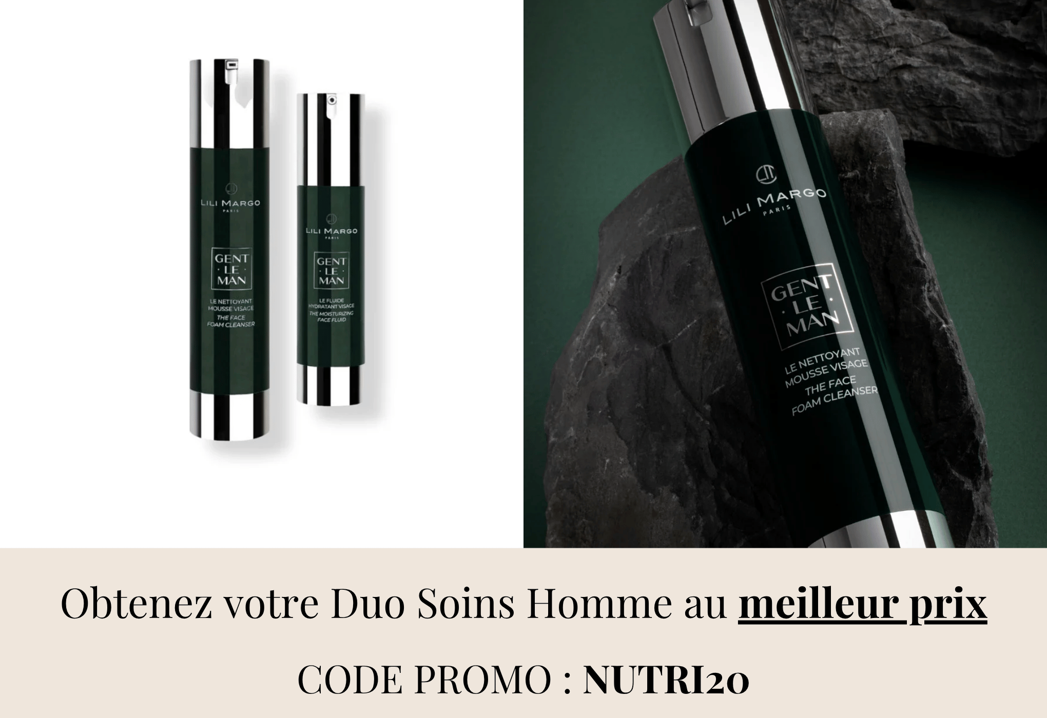 Lilimargo Duo Soins Homme - coup de cœur crème hydratante visage homme