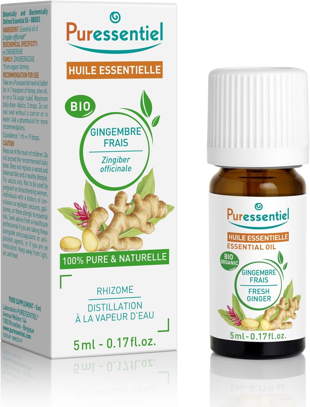 Huile essentielle de Gingembre frais Bio Puressentiel