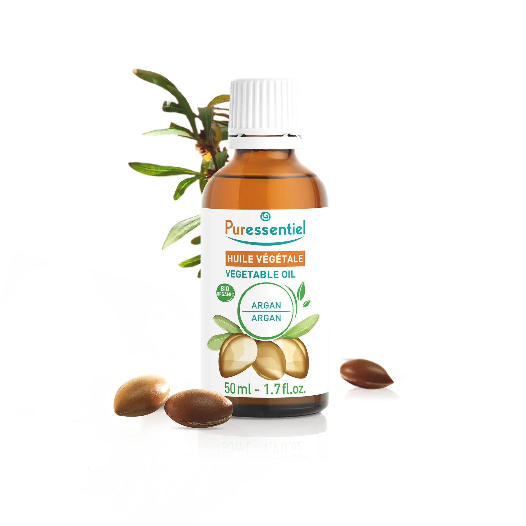 Puressentiel huile végétale argan BIO AB pharmacie visage cheveux