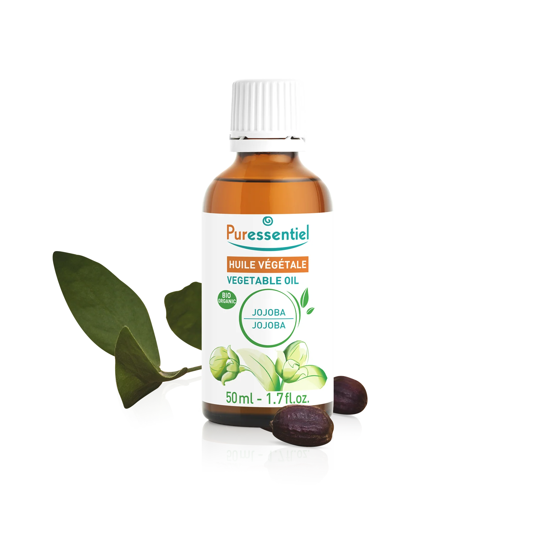 Puressentiel huile végétale jojoba BIO AB pharmacie visage cheveux