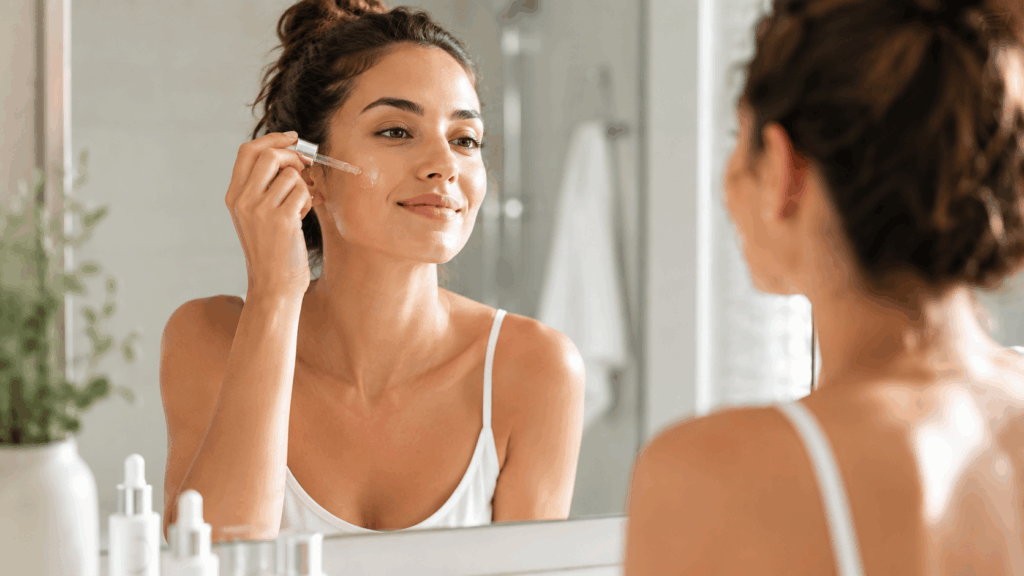Soins de la peau au matin avec bioderma pigmentbio
