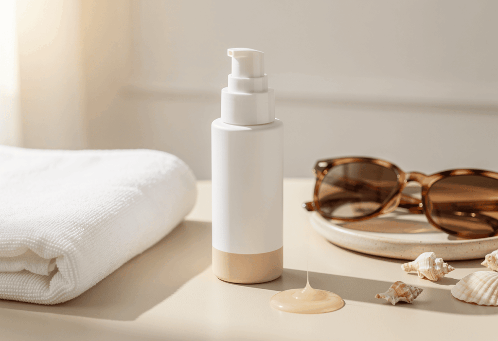 Solaire fluide haut de gamme et univers skincare