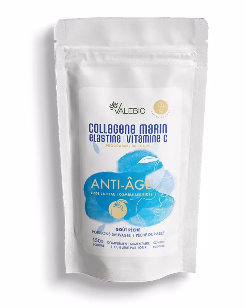 Valebio Collagène Marin Anti-Âge Naticol élastine vitamine C poudre