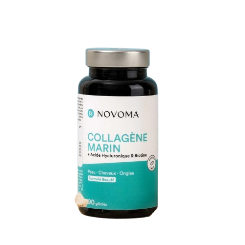 Novoma Collagène Marin Naticol acide hyaluronique biotine zinc cheveux peau ongles
