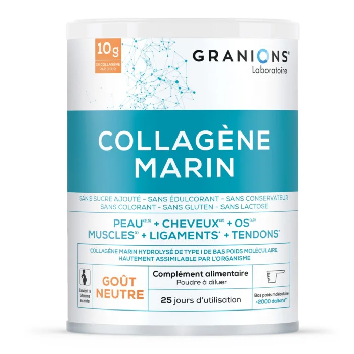 Granions Collagène Marin Neutre Naticol poudre goût neutre pharmacie