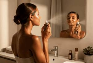 une femme utulisant son Bioderma Autobronzant