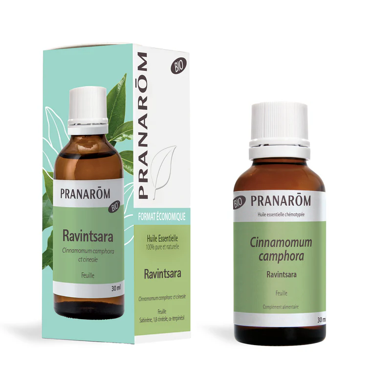 Pranarôm Ravintsara bio huile essentielle angine virale antiviral immunité