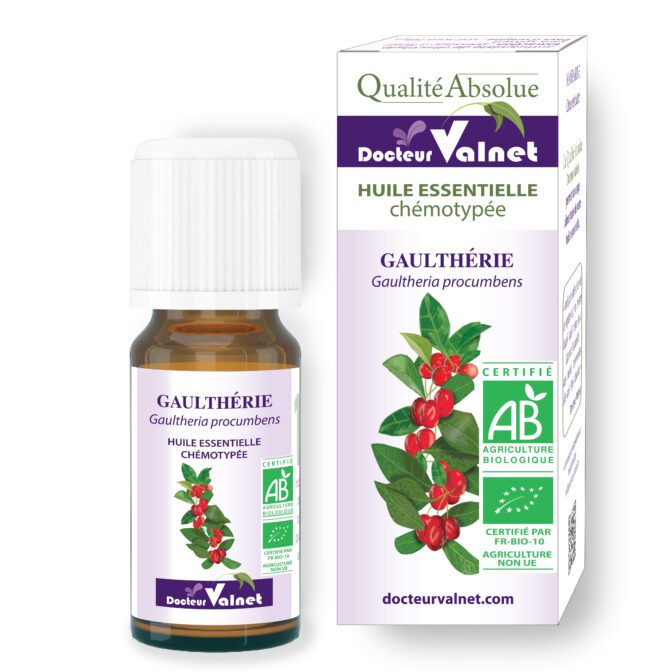 Dr Valnet Gaulthérie Couchée bio huile essentielle migraine contracture cervicale anti-douleur