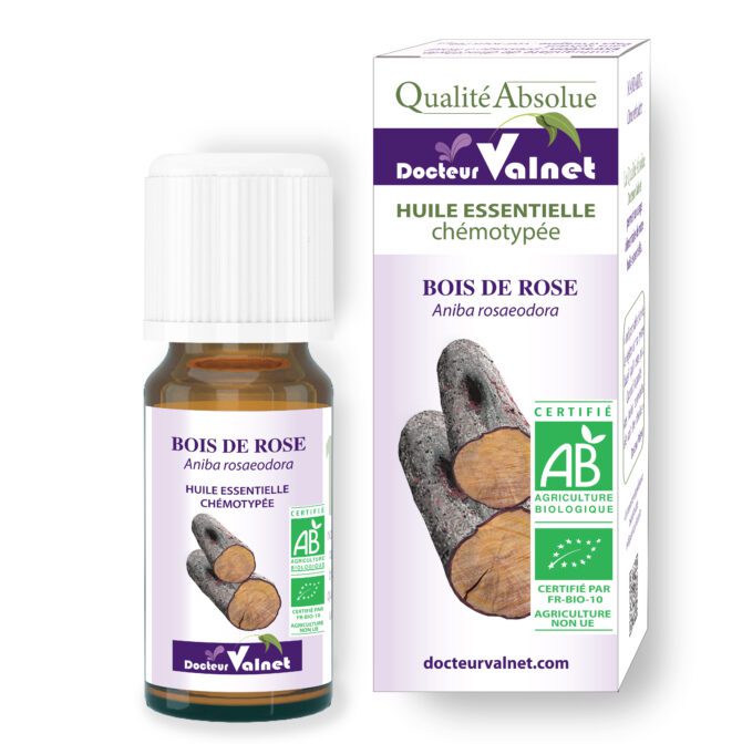Dr Valnet Bois de Rose bio huile essentielle taches brunes régénérant linalol anti-rides