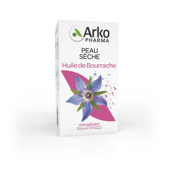 Arkopharma Arkogélules Bourrache Bio capsules peau sèche oméga-6 GLA