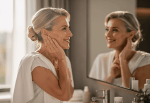 Femme profitant des bienfaits du soin de lift pro-collagène yves rocher