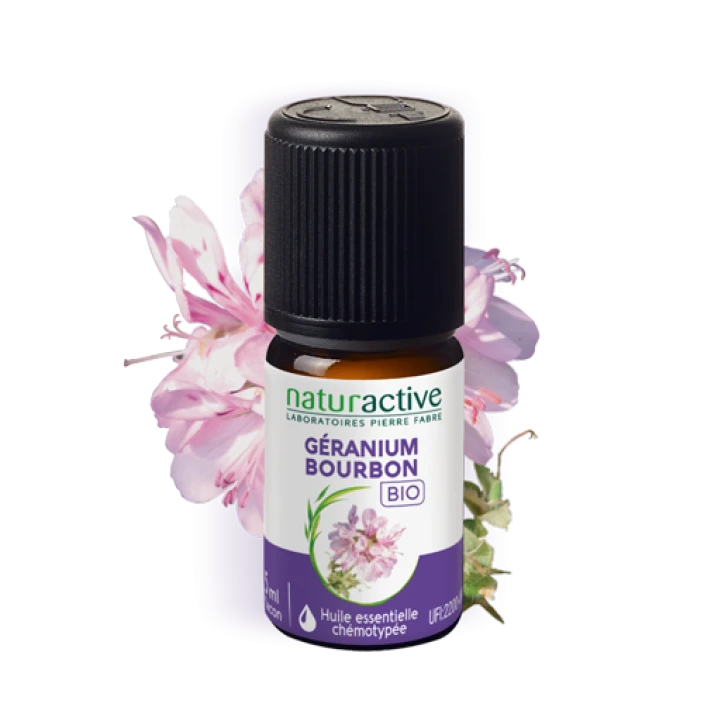 Naturactive Géranium Bourbon bio huile essentielle taches brunes régénérant teint unifié