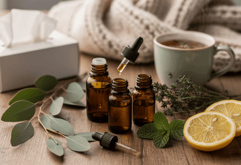 Huiles essentielles contre le rhume
