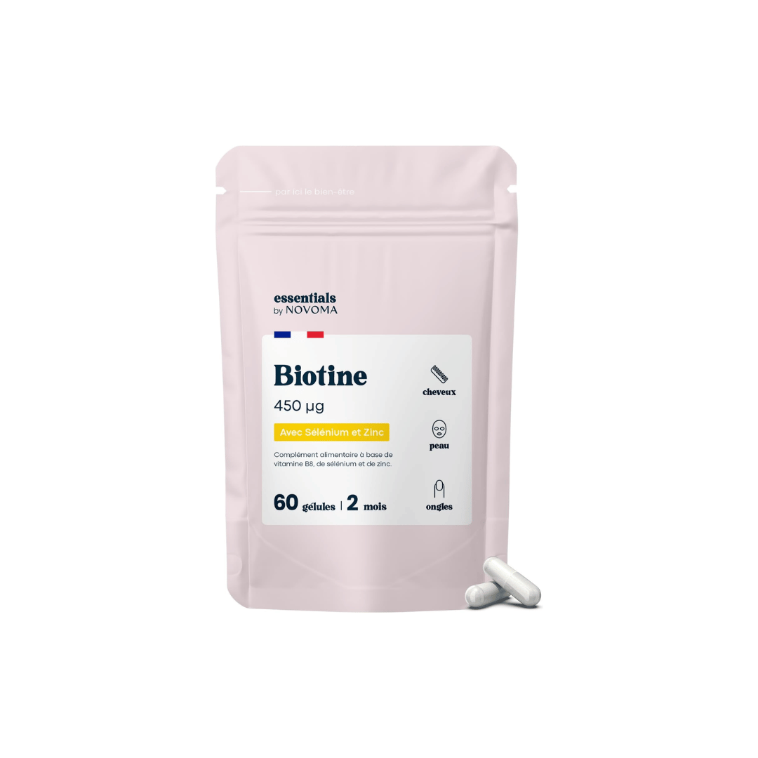 Novoma Biotine zinc sélénium cheveux gélules végétales