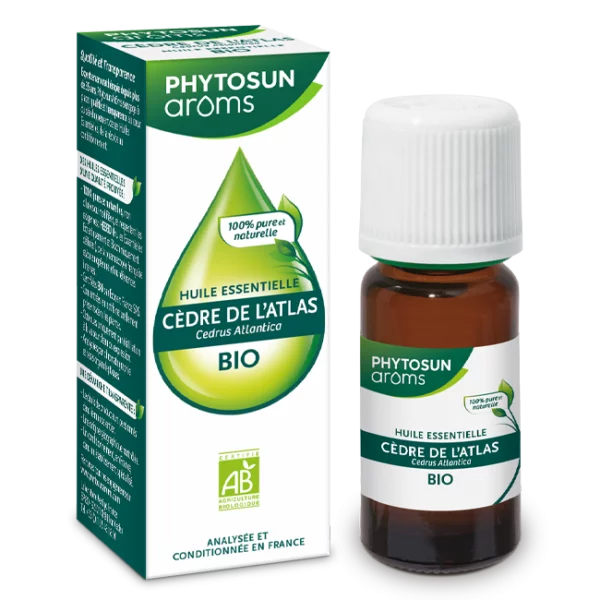Phytosun Arôms Cèdre de l'Atlas bio huile essentielle cheveux pellicules chute sébum