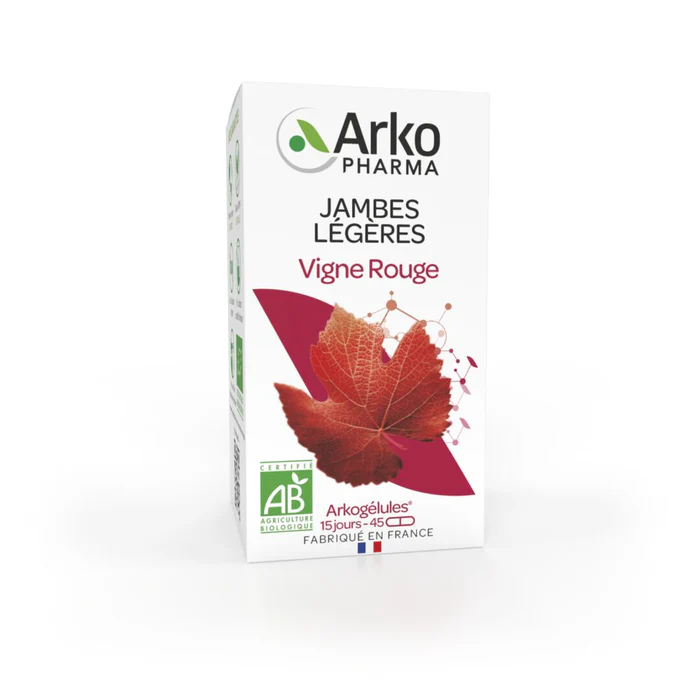 Arkopharma Arkogélules Vigne Rouge Bio gélules circulation veineuse cellulite