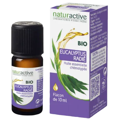 Naturactive Eucalyptus Radié bio huile essentielle angine décongestionnant ORL
