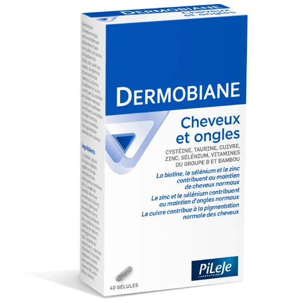 Pileje Dermobiane Cheveux Ongles cystéine haute dose bambou pharmacie