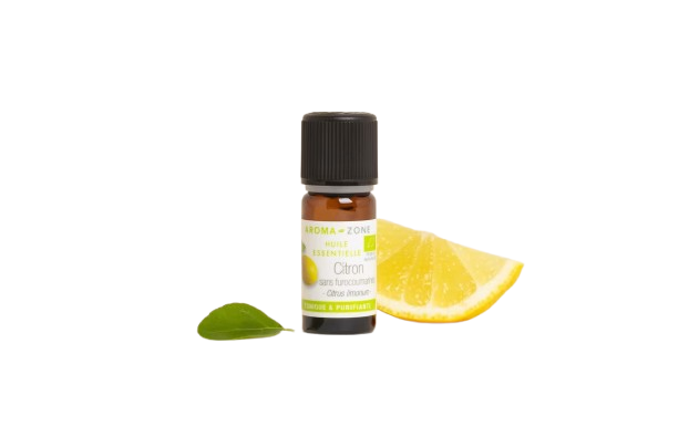 Aroma-Zone Citron sans furocoumarines bio huile essentielle foie digestion cholérétique