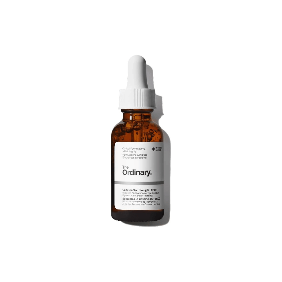 The Ordinary Caffeine Solution 5% EGCG thé vert cernes bleus poches budget sérum contour yeux