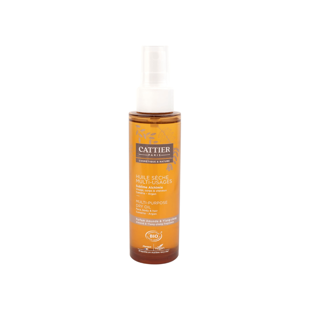 Cattier Toucher de Miel huile sèche souchet argan multi-usages peau douce