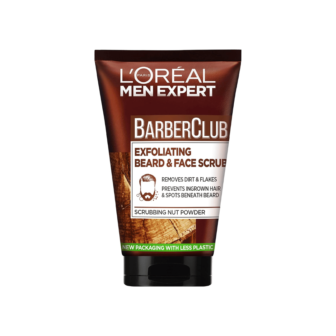 L'Oréal Men Expert Barber Club gommage exfoliant barbe et visage poudre noix homme
