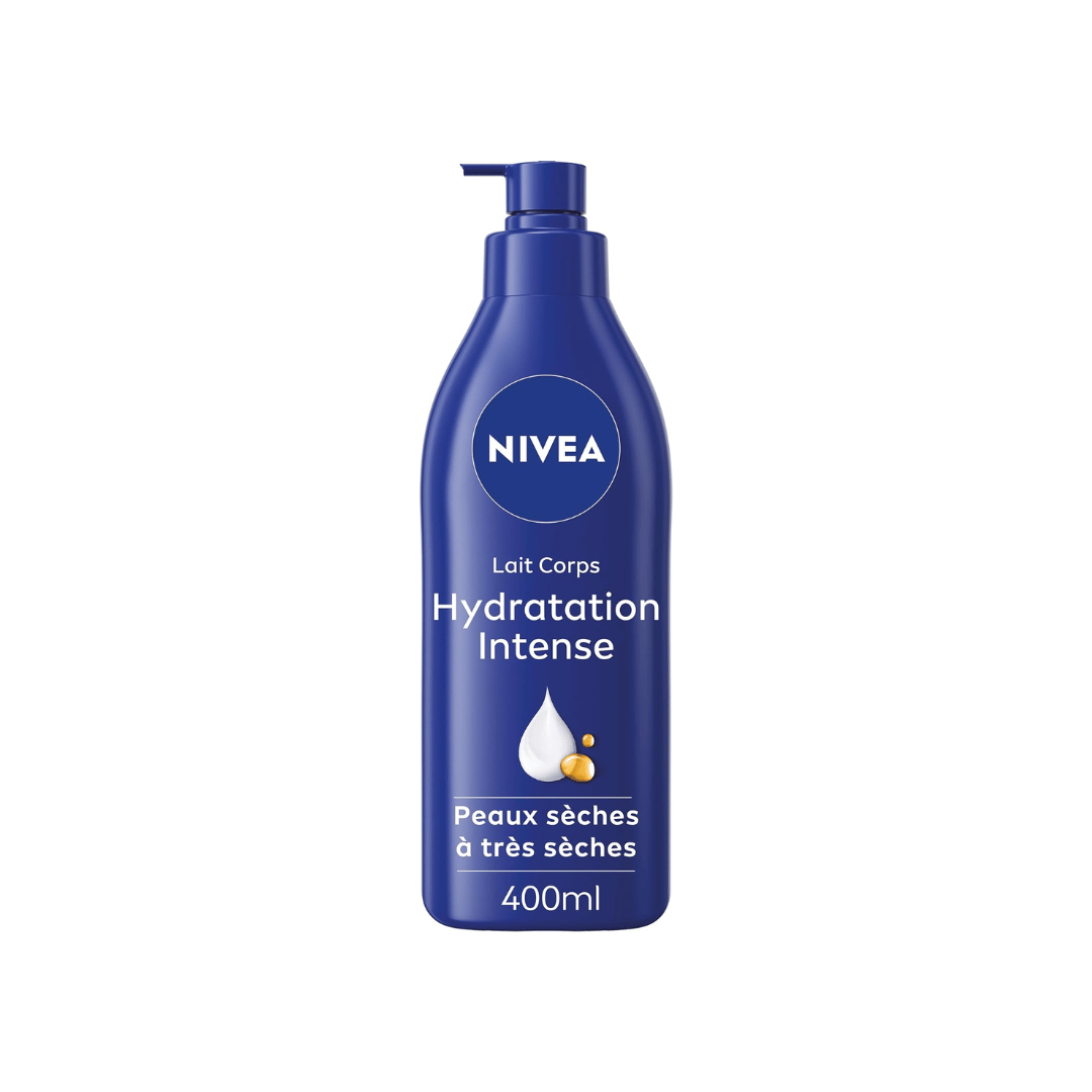 NIVEA lait corps hydratation intense 72H acide hyaluronique amande douce 400 ml peau sèche
