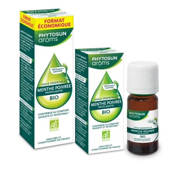 Phytosun Arôms Menthe Poivrée bio huile essentielle démangeaisons effet froid soulagement