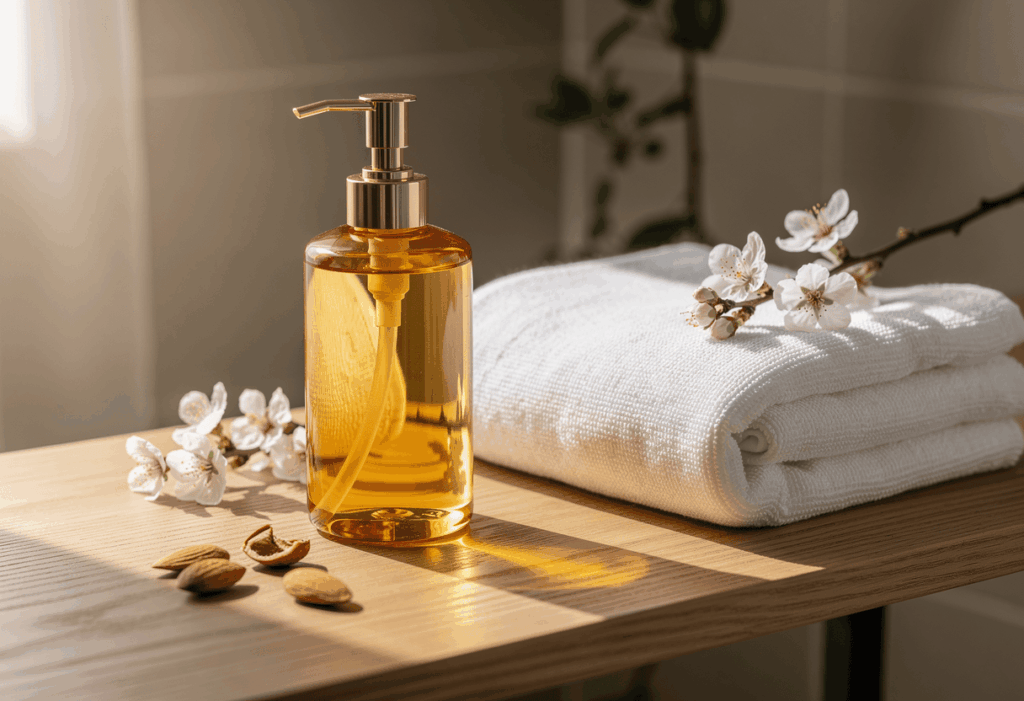 Présentation de l'huile de douche L'Occitane