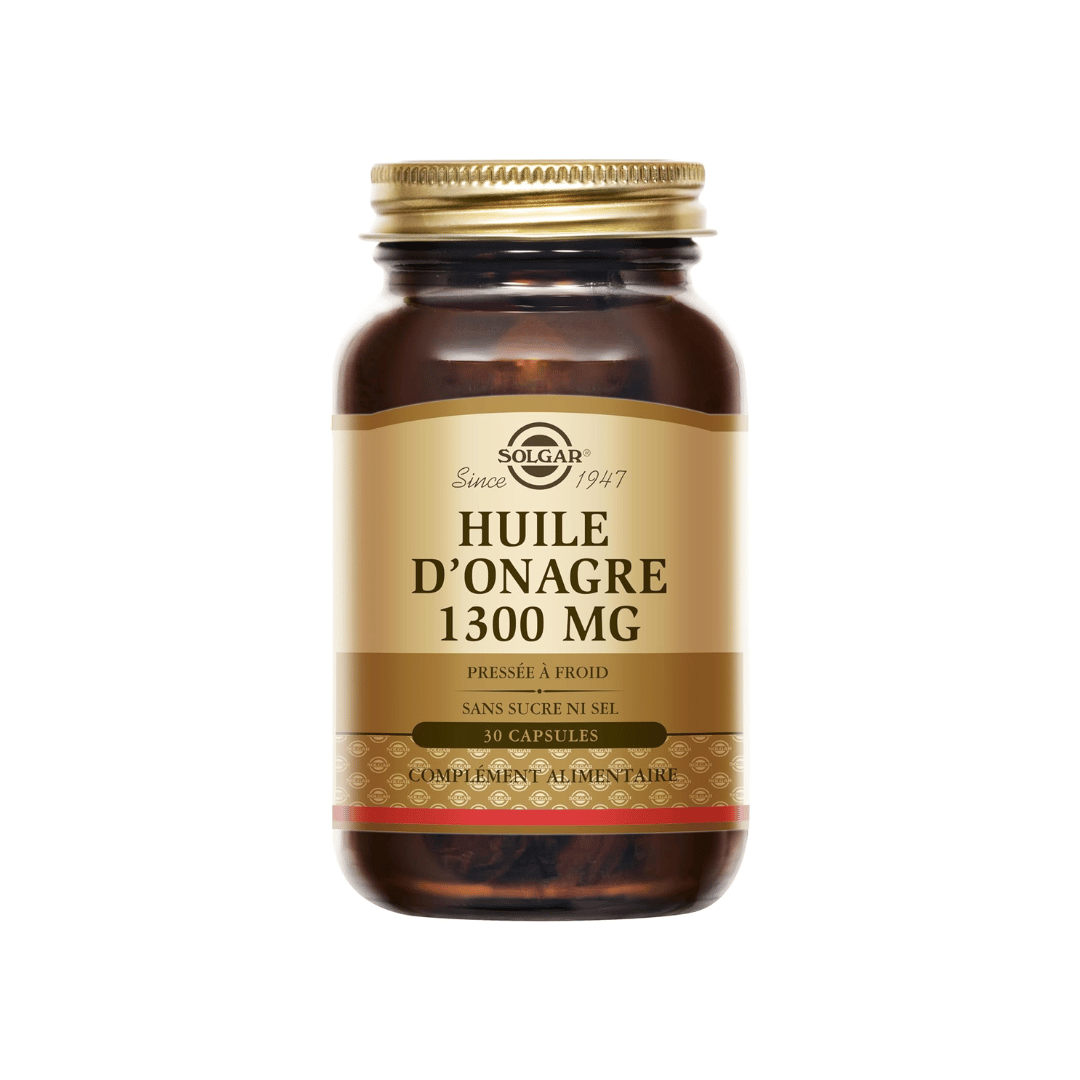 Solgar huile d'onagre 1300 mg capsules haute concentration