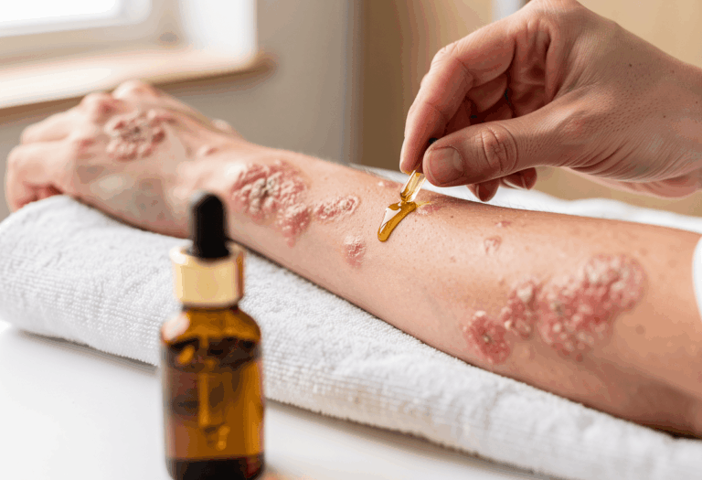 Meilleure huile de neem contre le psoriasis : apaiser les plaques, les squames et les démangeaisons