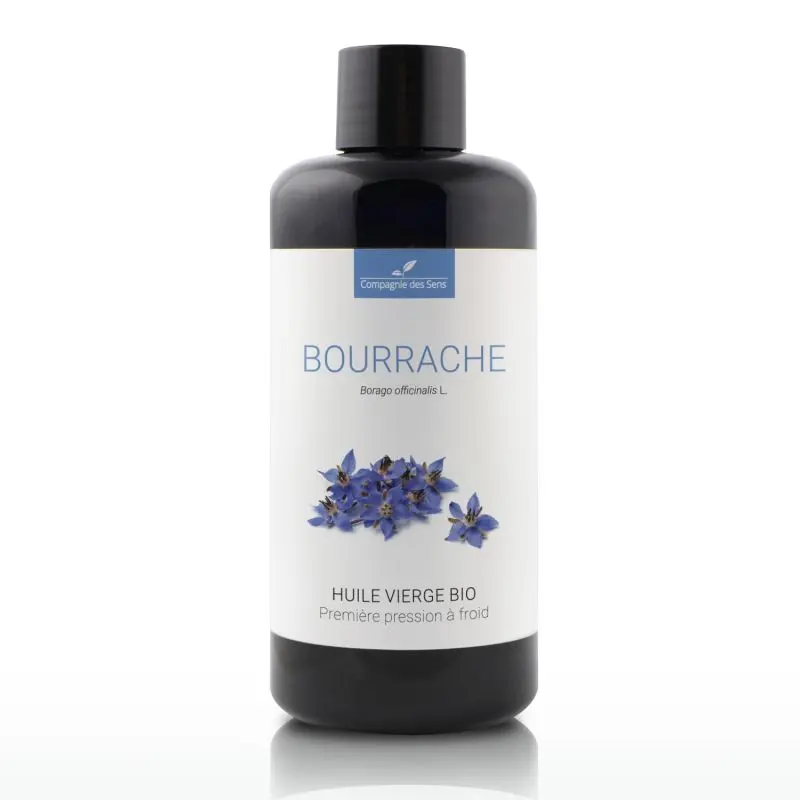 Compagnie des Sens huile végétale bourrache vierge bio 200 ml flacon verre soin visage