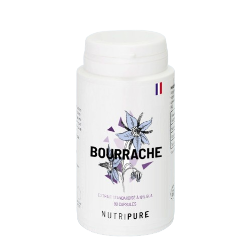 Nutripure huile de bourrache bio 90 capsules 18% GLA Ecocert Bretagne