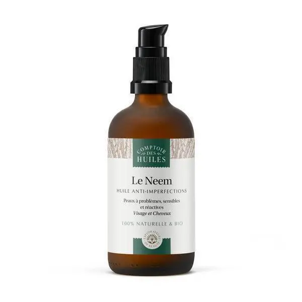 Comptoir des Huiles huile de neem bio 100 ml pression à froid COSMOS psoriasis