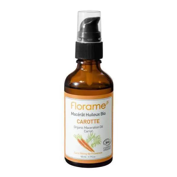 Florame Huile Végétale Carotte bio Ecocert Provence visage peaux matures