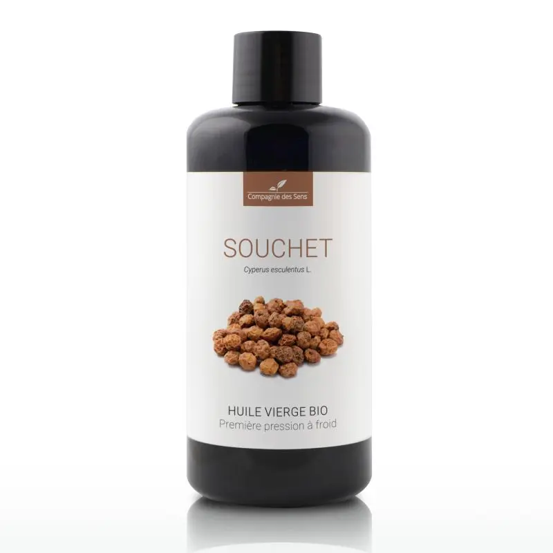 Comptoir des Huiles Souchet bio vierge flacon verre 200ml corps jambes épilation