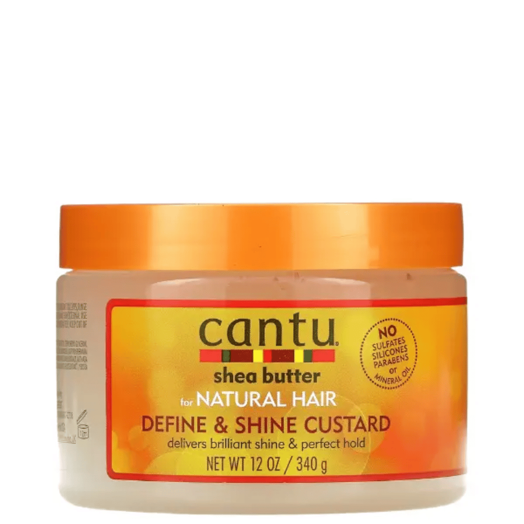 Cantu Define Shine Custard karité coco définition forte cheveux frisés crépus 3C-4C