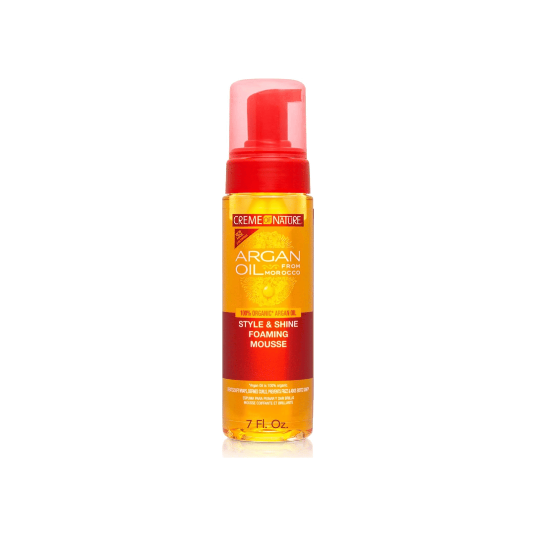 Creme of Nature Argan Oil mousse coiffante cheveux afro frisés secs nutrition brillance