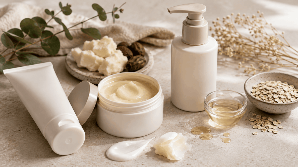 Crèmes et baumes réparateurs pour le corps