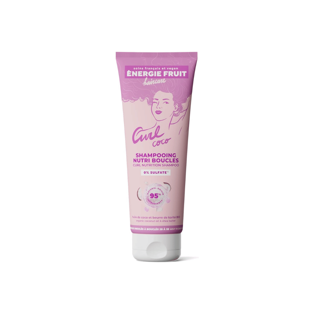 Energie Fruit shampoing sans sulfate coco karité bio cheveux bouclés frisés vegan